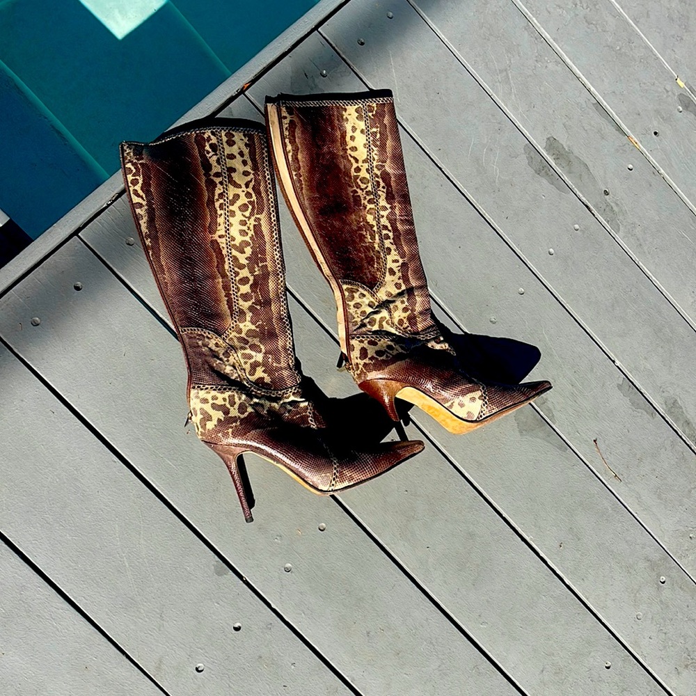 Jimmy Choo Python Boots Size 39 - image 1